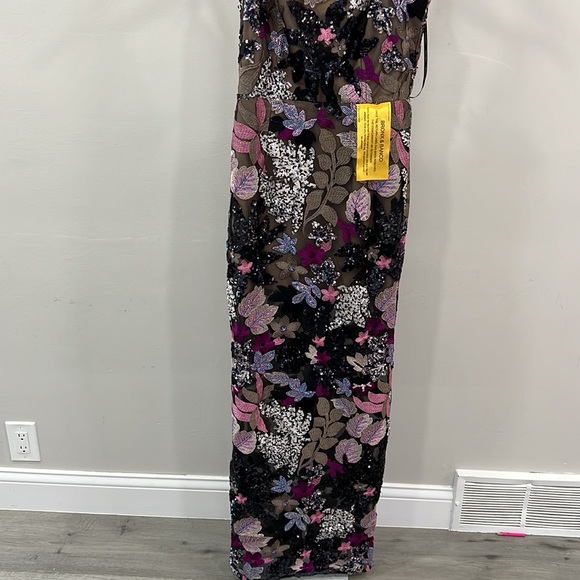 BRONX AND BANCO Dahlia Leona Embroidered Gown in Silver Multi - Picture 4 of 14